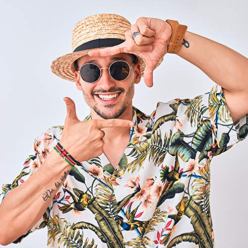 Sombrero Boater de paja para hombre y mujer miniatura 6