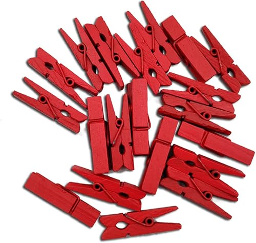 Miniatura 7 de Alipis 100 piezas de decoración de madera mini pinzas de papel pinzas de plástico pinzas de madera para manualidades clips de tela para fotos, clips