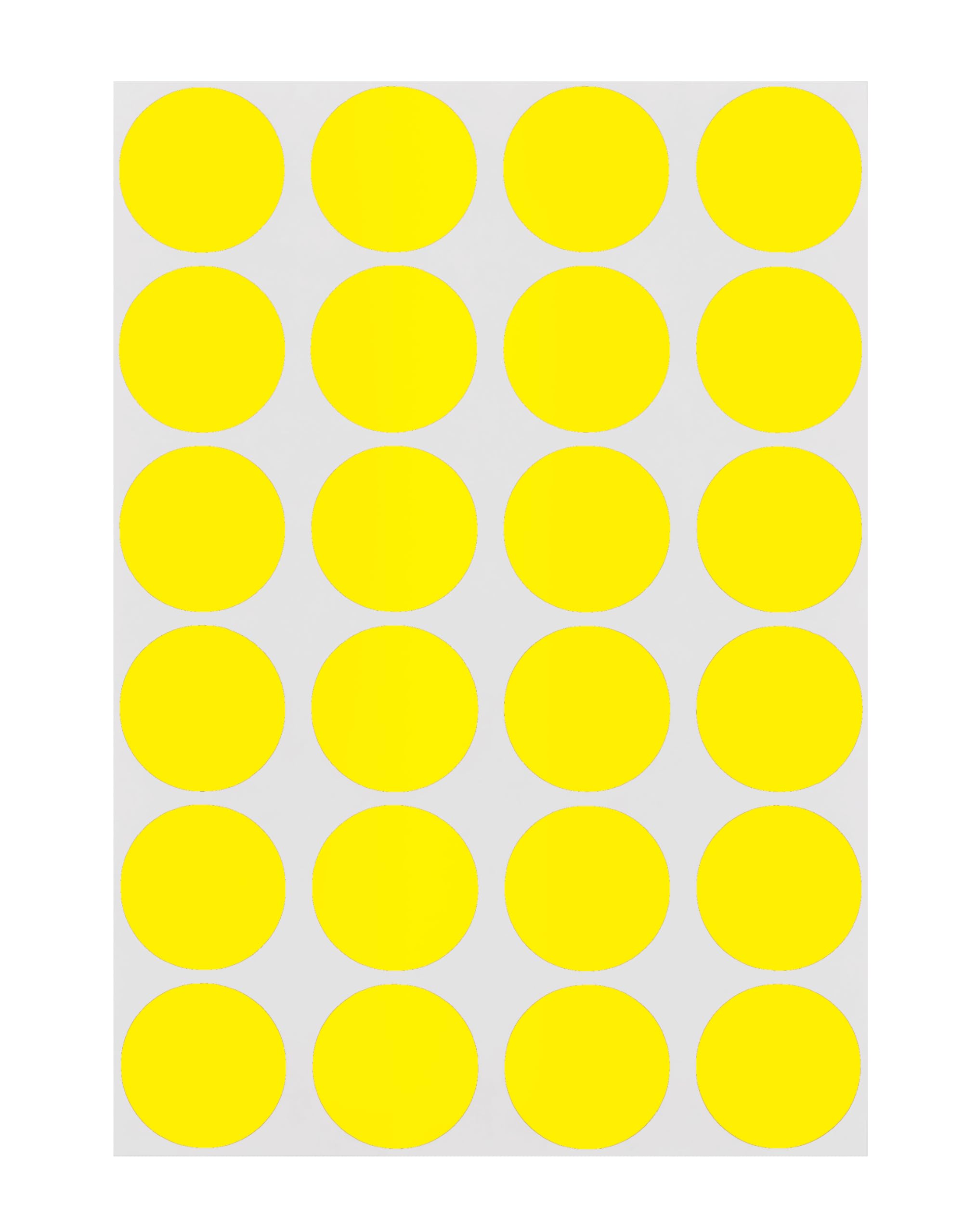 3/4 Yellow, Color Coding Dot Labels on Sheets | Permanent Adhesive, 0.75 in. - 1,008 Round Stickers per Pack Color Yellow, Model: ACAL03768, Office/School Supply Store
