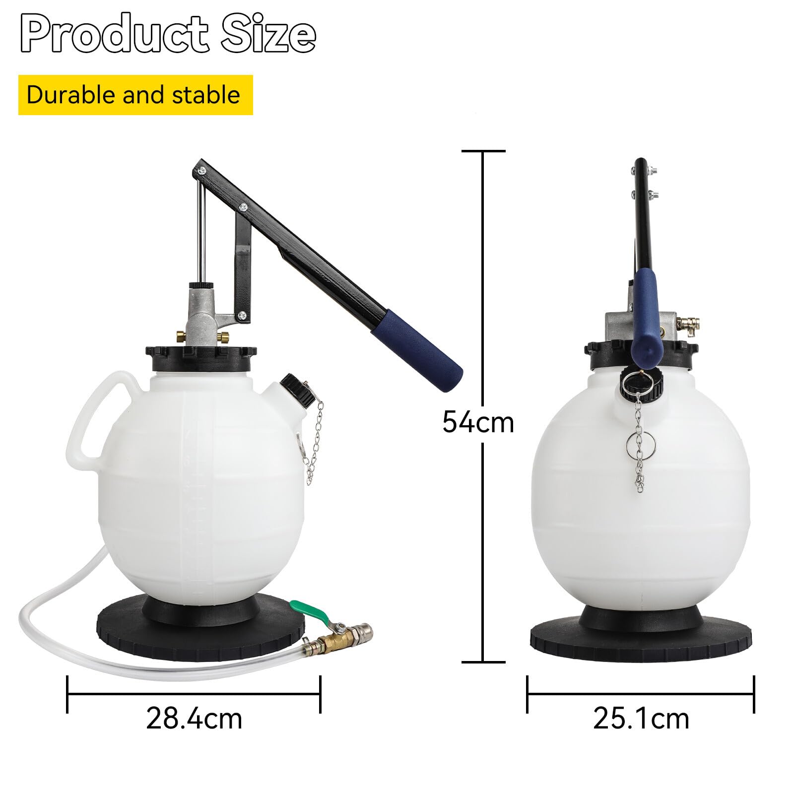 Trintion Station de Remplissage pour Huile de Transmission (7,5L) - Matériel de graissage de Pont - Pompe à Huile Multifonction - Système d'extraction pour boîte de Vitesses