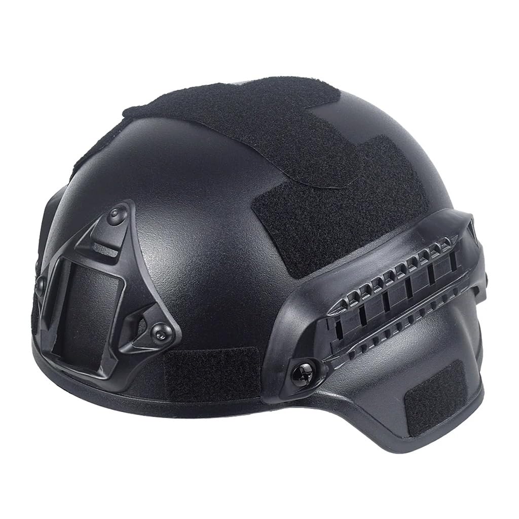 Casque FAST tactique MH pour airsoft et tir extérieur avec rail multifonction noir