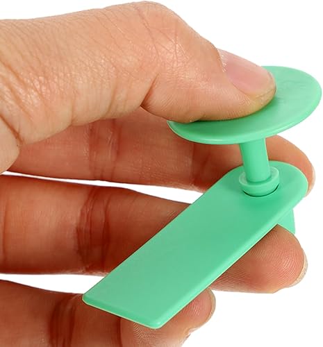 Miniatura 5 de 100 juegos de etiquetas de oído de ganado en blanco, etiquetas de identificación de animales de TPU verdes para ganado, ovejas, cabras, cerdos y