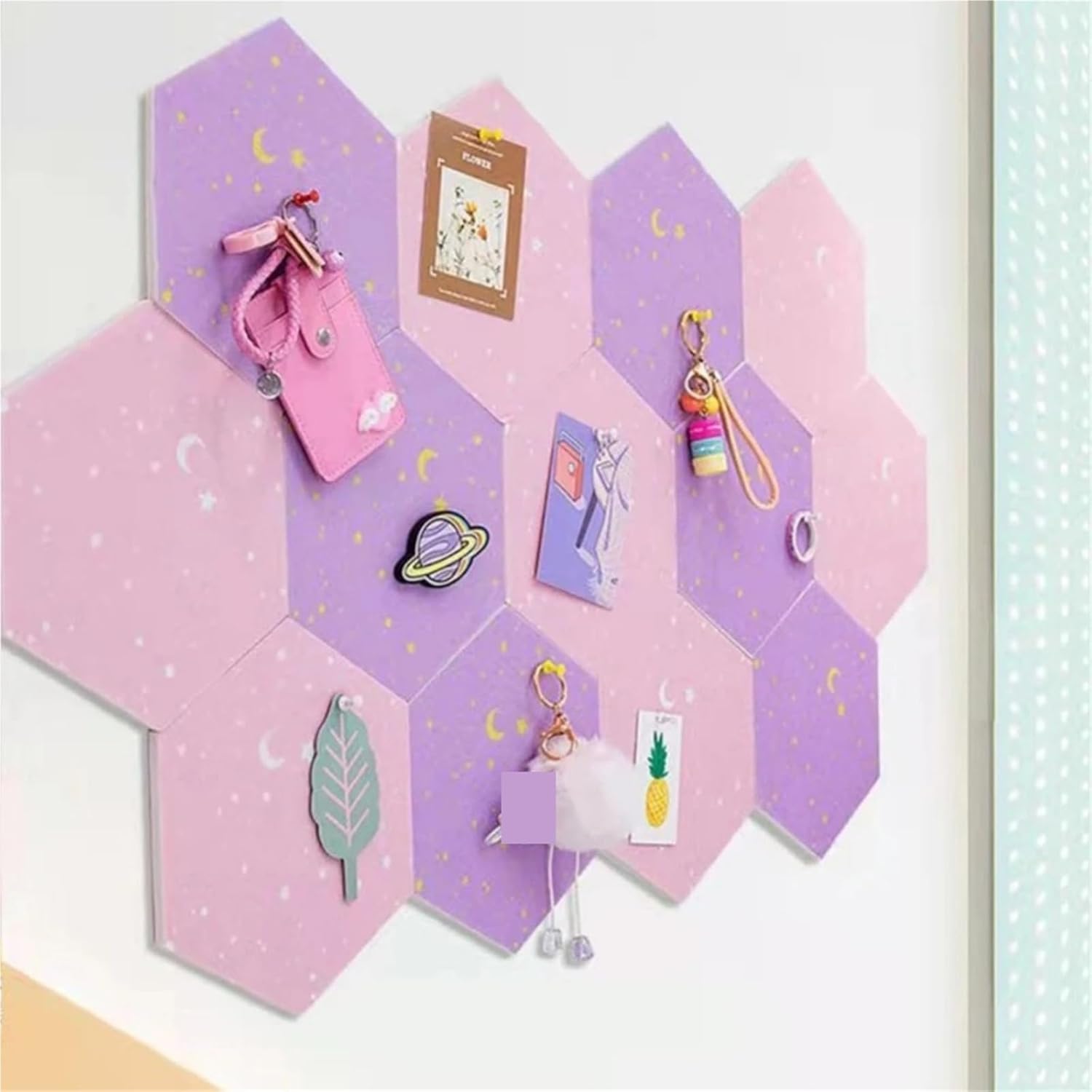 Felt Board 6 Pcs Felt Boards for Home Decor Self Adhesive Felt Wall Bulletin Board Creative Felt Pin Board for Office(White)