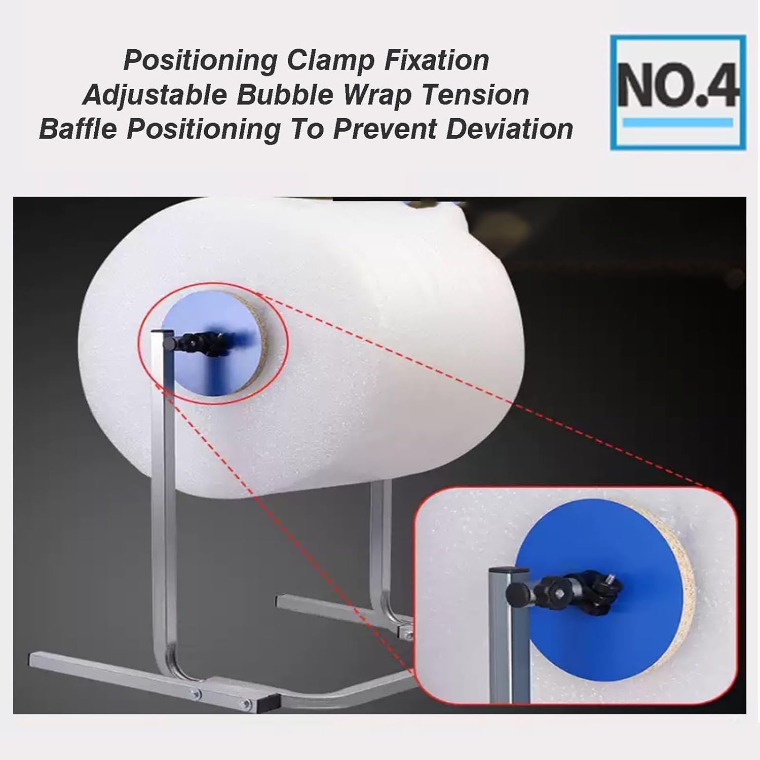 Este Soporte Ajustable para estación de Embalaje, dispensador de plástico de Burbujas de sobremesa, Soporte Manual para Rollos de Espuma para mudanzas y envíos, se Adapta a Anchos de 12 a 48