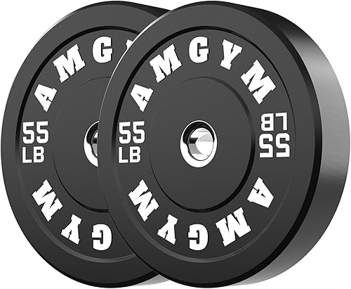Miniatura 36 de 2 Inch Bumper Plates，10-500lbs，Barbell Rubber Olympic Weight Plates Set for Home Gym, Strength Training & Weight Lifting, Multiple Options
