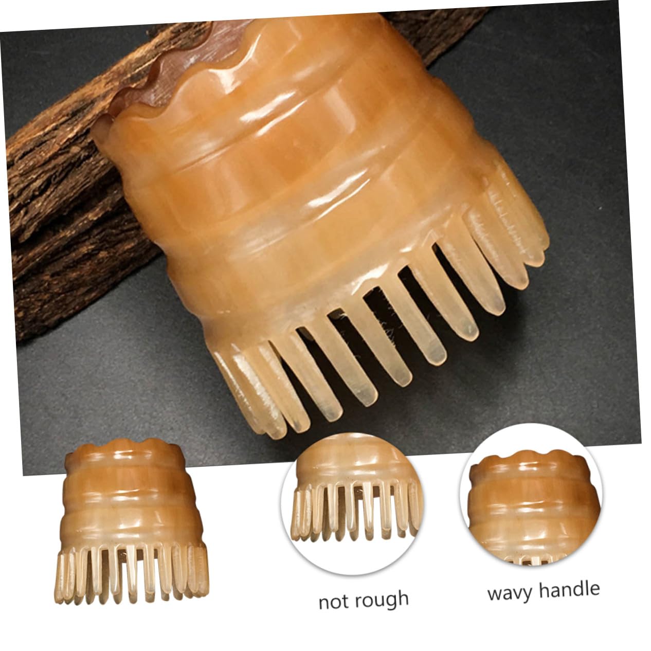 Cepillo de Champú Natural de Plástico, Peine de Masaje para Cuero Cabelludo, Masajeador de Cabeza para Ducha y Relajación