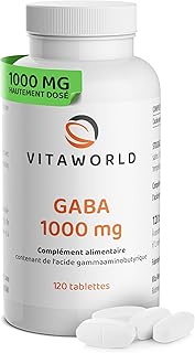 🚨 EXTREME: GABA Capsules hautement dosées 1000 mg par jour (120 comprimés végétaliens) – approvisionnement pour 4 mois – favorise une…