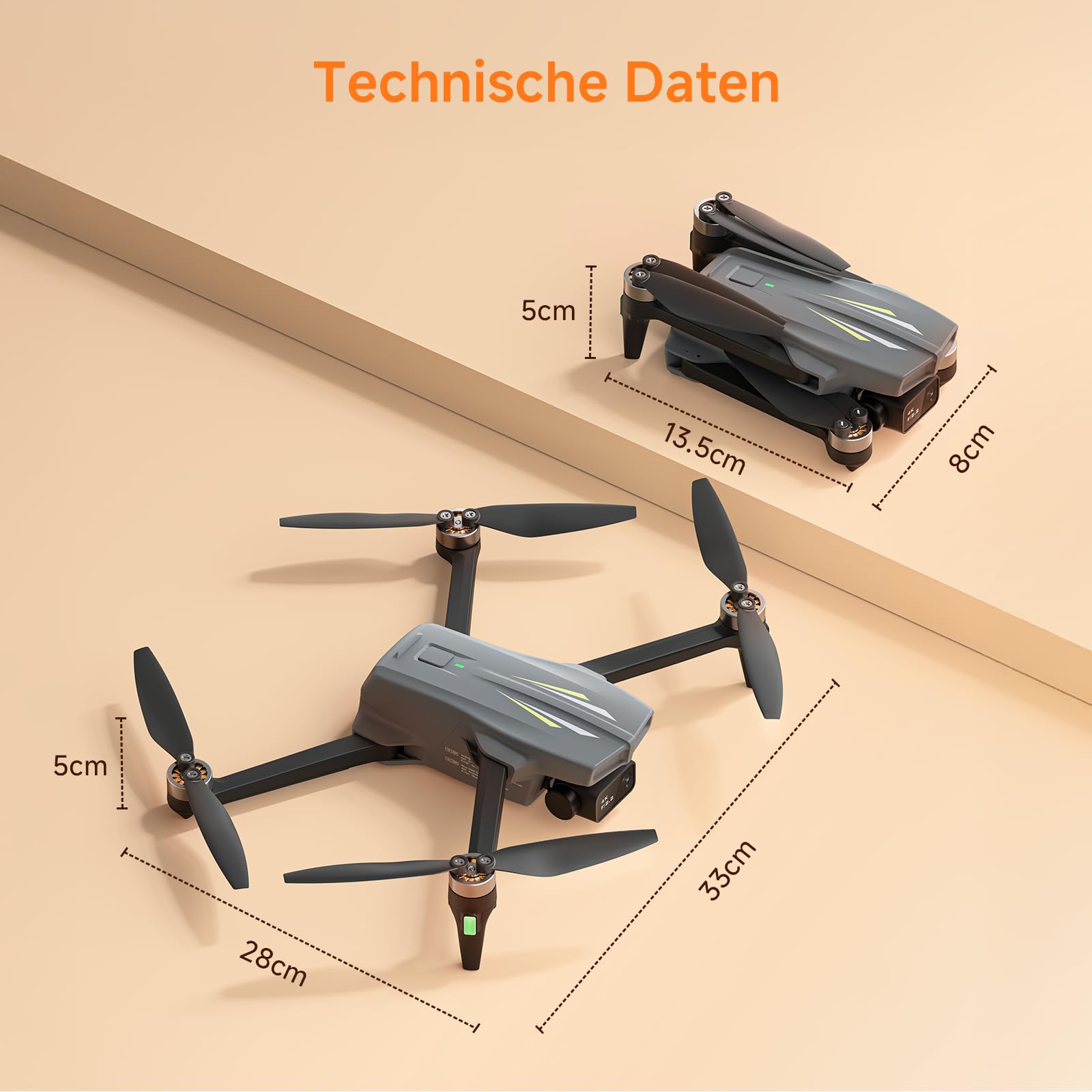 Ameta S20 Drohne mit Kamera 4K, GPS Drone für Kinder und Erwachsene mit Auto Return/ 50 Minuten Flugzeit/Intelligenter Modus/Follow Me/Gestensteuerung, RC Quadrocopter Unter 249g