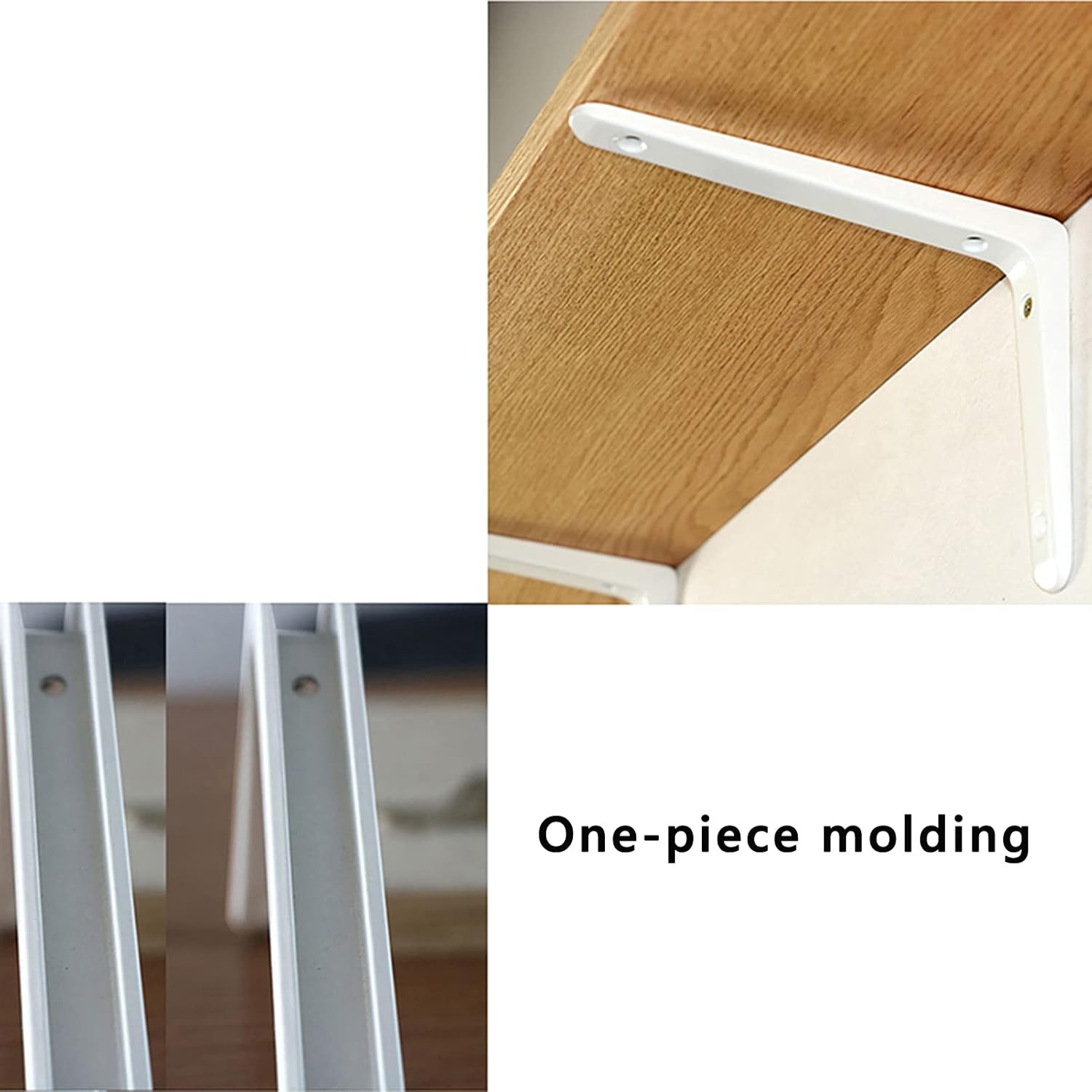 Shelf Brackets,4/6/8in Heavy Duty Black Iron Metal Floating Shelves Bracket L Bracket Corner Brace Support,2 Pack Wall Mount Shelf Kitchen Shelves,for Table Work Bench Space Saving