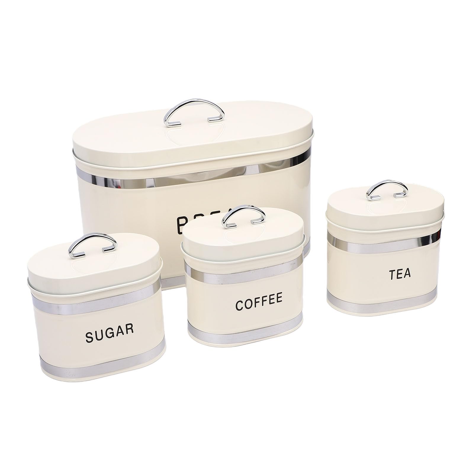 Tangxi Set di Contenitori Robusti per la Scatola del Pane, Coperchi Ermetici in Materiale Premium, Soluzione di Conservazione Efficiente per Cuochi e Panettieri (WHITE)