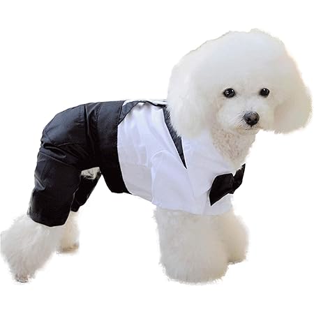Amazon レットハート 犬 タキシード 結婚式 犬服タキシード 小型中型犬用 蝶ネクタイ付き 紳士淑女 パーティー 記念日 ワンちゃんもフォーマルに ペットも大切な家族 Sサイズ Xl レットハート Red Heart コスチューム 通販