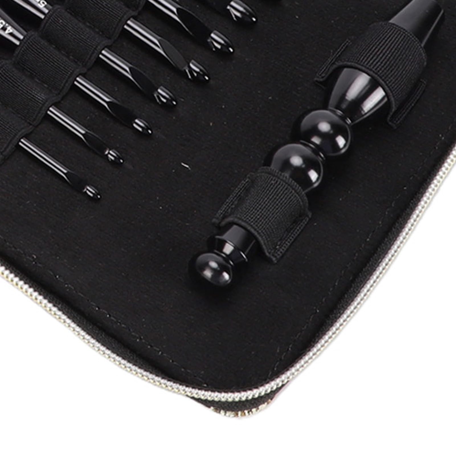 OEBUAFI Zestaw Wymiennych Szydełek z 9 Główkami 3,5-8,0 Mm z ergonomiczną