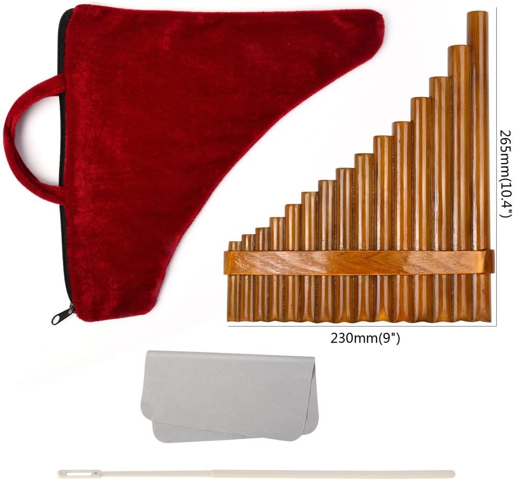 15 Pipe Pan Flute G Key Tunable Professional Chinese Traditional Musical Instrument Pipes