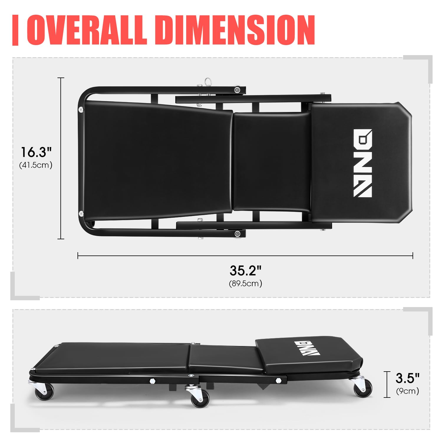 Amazon.com: DNA MOTORING 36 Inches Folding 2 in 1 Rolling Z