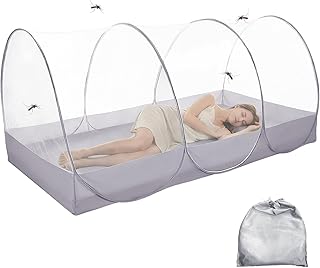 Pop-up Moskitonetz, 190 x 90 x 90cm Ultraleichtes Faltbares Moskitonetz für Outdoor Indoor, Groß Tragbares Campingzelt Familie Moskitonetz Bett Schneller Aufbau für Reisen im Freien