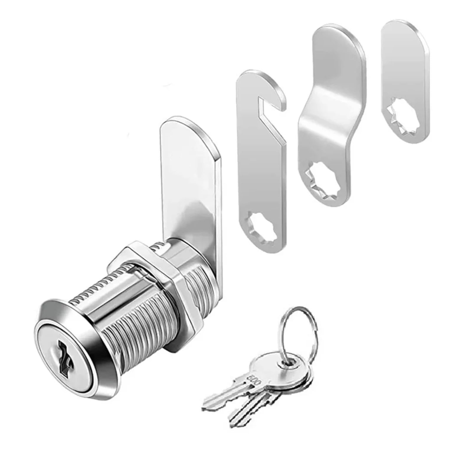Lot de 10 verrous de porte d'armoire 16/30 mm en alliage de zinc avec 2 clés pour rangement de camping-car (30 mm)