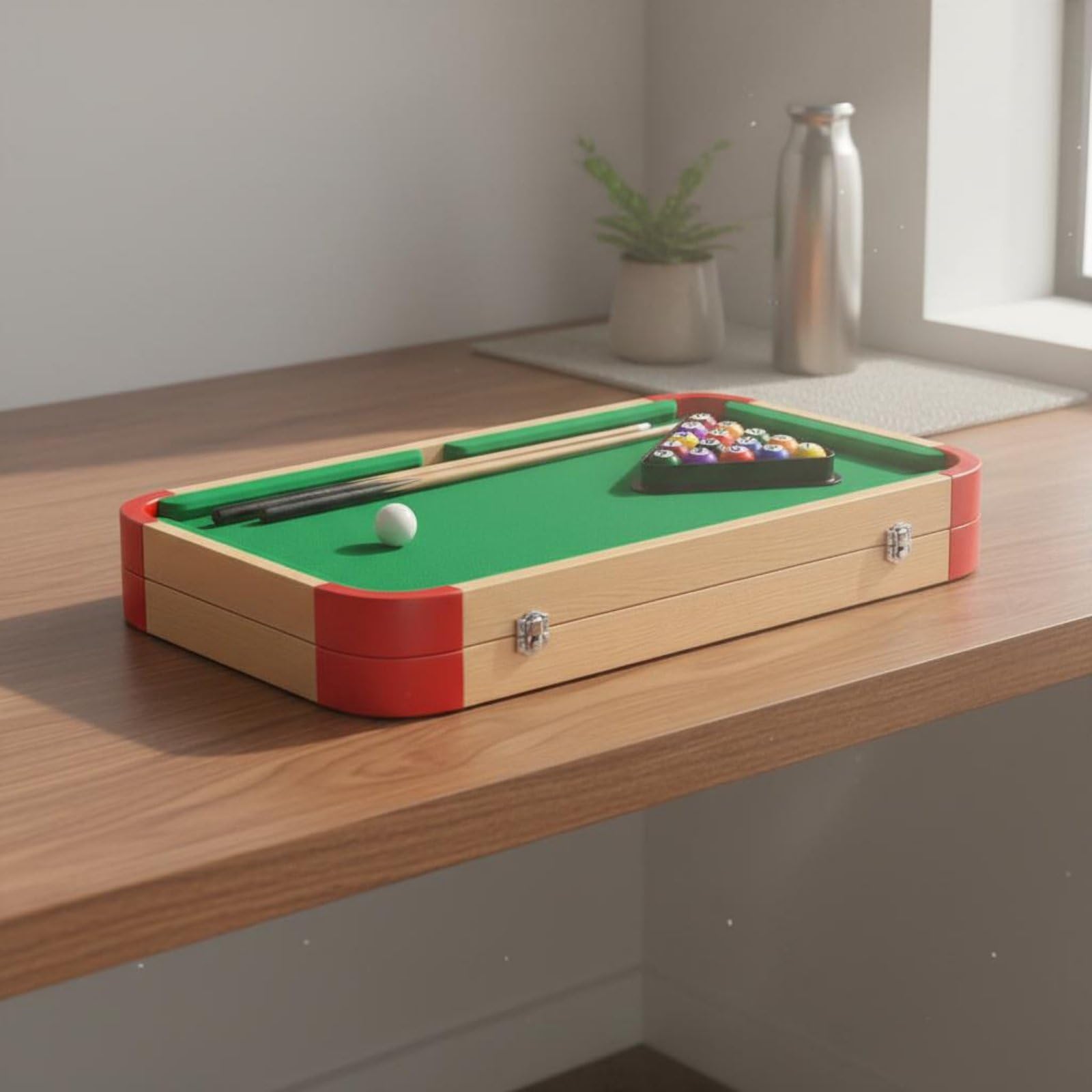 Kinderspiel Billiard Tischspiel Mini Billardtisch Spielset Pool Tisch Spielzeug Holz Lernspiel Feinmotorik Hand Auge, Style to 1