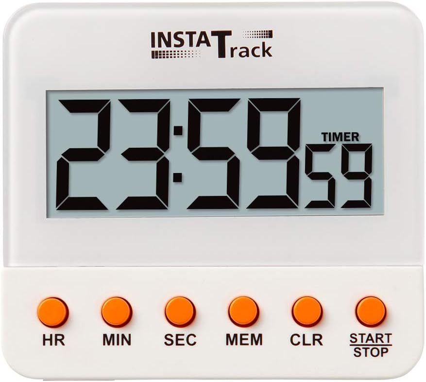 InstaTrack InstaTrack TM001 Single Event Digital Timer/Clock, One, White