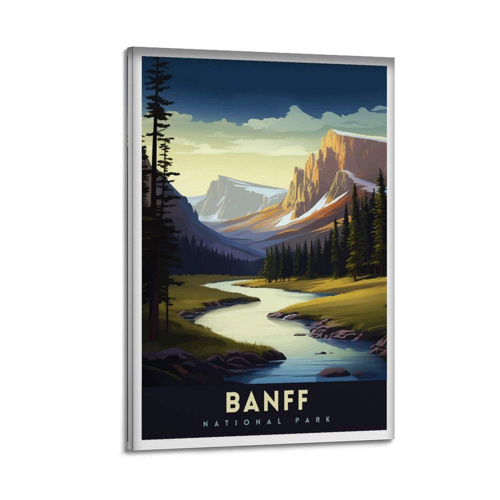 xiaoxiaoshen Banff National Park Travel Home Canada Gift for Ho Canvas Poster Wall Art Prints Room Aesthetic Murals Bedroom And Living Decorations 20x30inch(50x75cm)