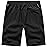 TBMPOY Men\'s Hiking Shorts Quick Dry Athletic Gym Workout Short with Zipper Pockets Black XXL