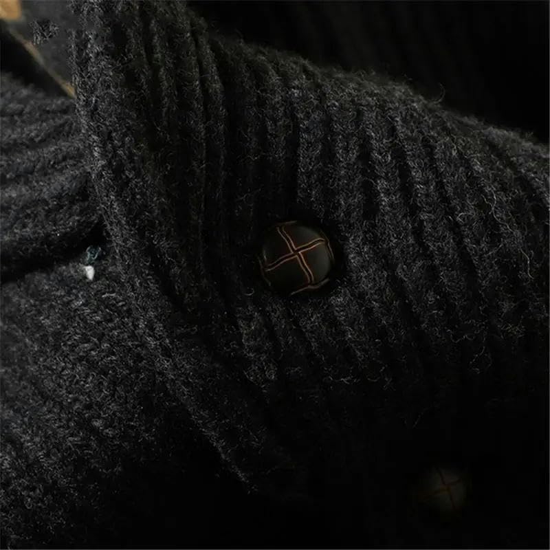 Japanese Warm Thickened Lapel Knitted Cardigans Loose Casual High Street Knitted Sweaters Men Tops Clothes4