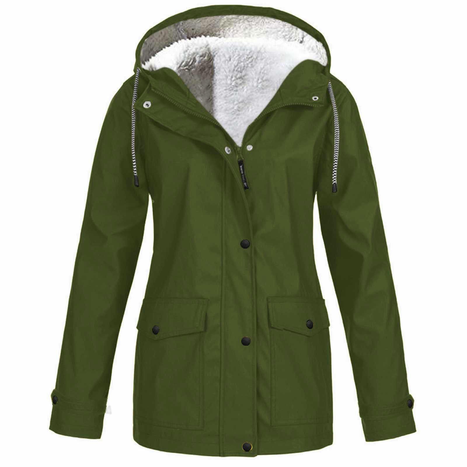 Felpa Con Cappuccio In Pile Da Donna Parka Giacche A Calde Invernali Cappotti Sci Capispalla Trench Imbottito Impermeabile Giacca Vento Trekking Transparent Raincoat Pioggia Estiva