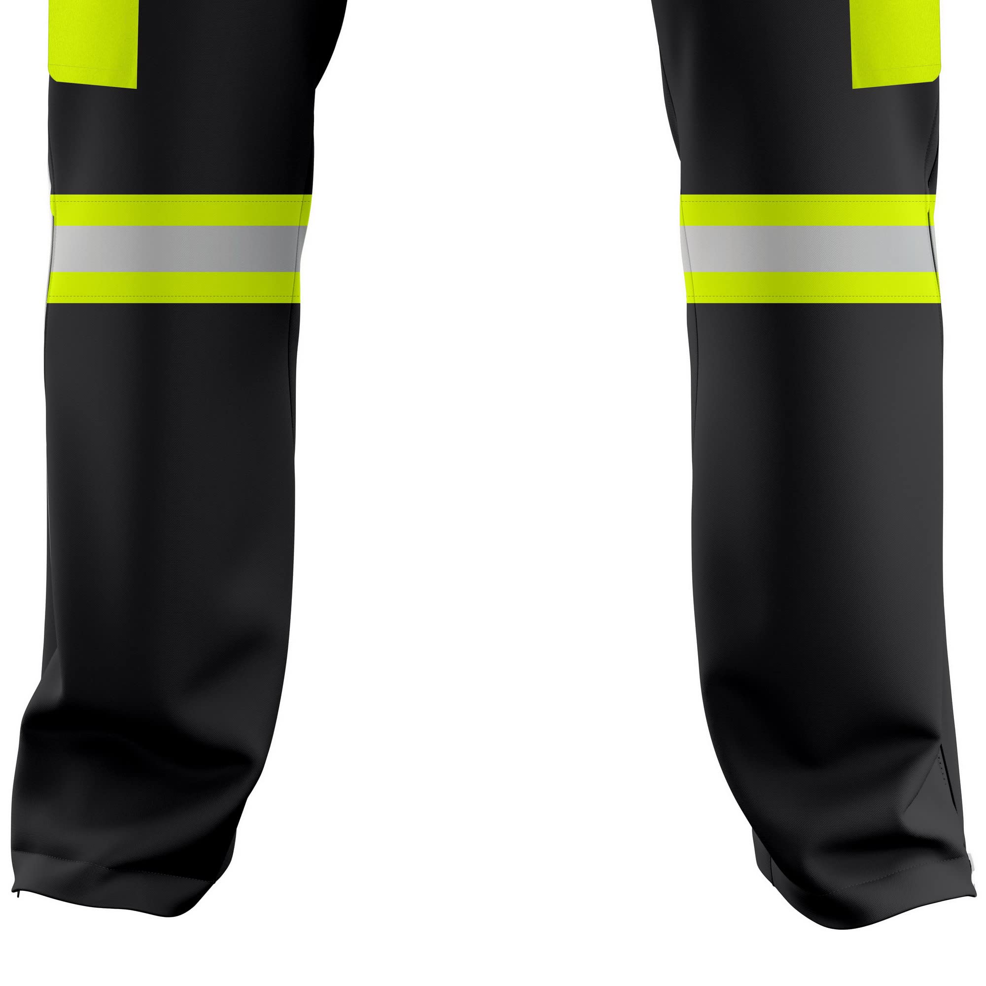 Pantalon de jogging haute visibilité 2 tons pour homme avec bande réfléchissante ourlet ouvert
