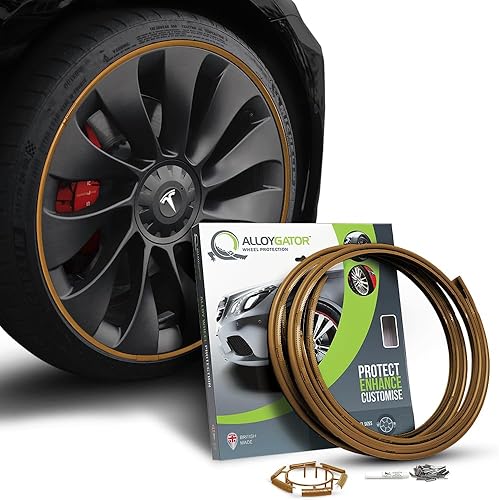 Vista 25 de AlloyGator Protector de Llanta Dorado para Ruedas de Automóvil (Se Adapta a Ruedas de 12-24" de Diámetro) - Paquete de 4 Protectores de Rueda de Oro