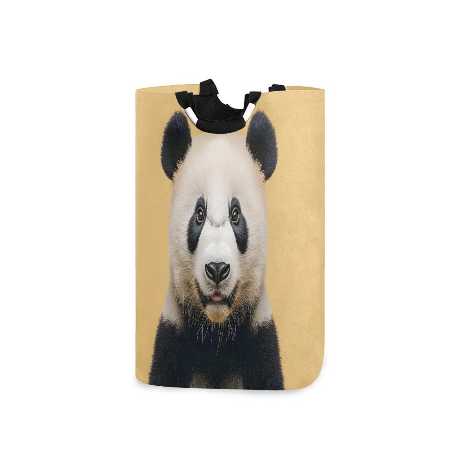 Jihqo Laundry Hamper Basket Panda Portrait Collapsible Nursery Storage Bin Waterproof Clothing Baskets for Home Bedroom Bathroom Washing Room