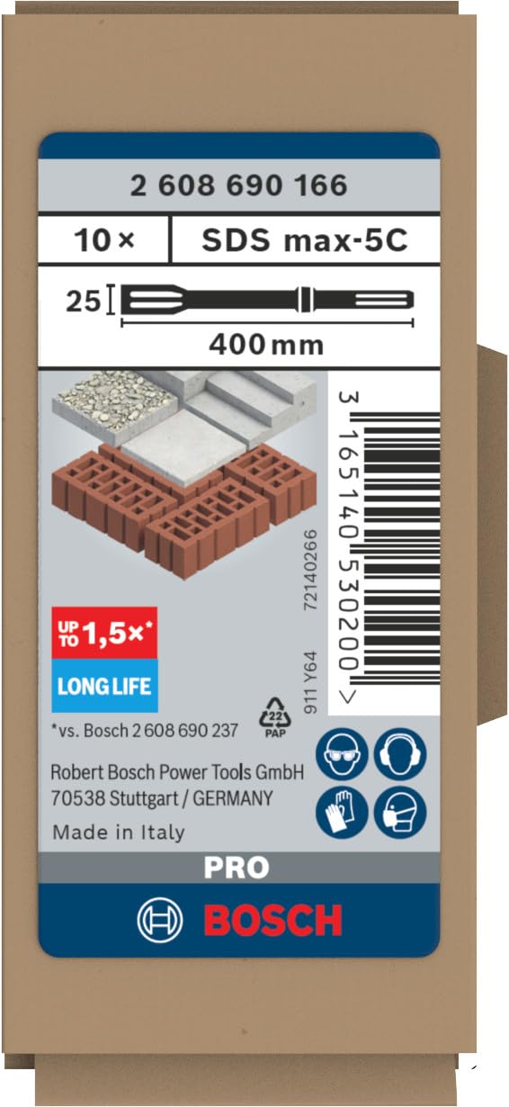 Bosch Profesional Dłuta płaskie RTec Sharp, SDS max 400 mm