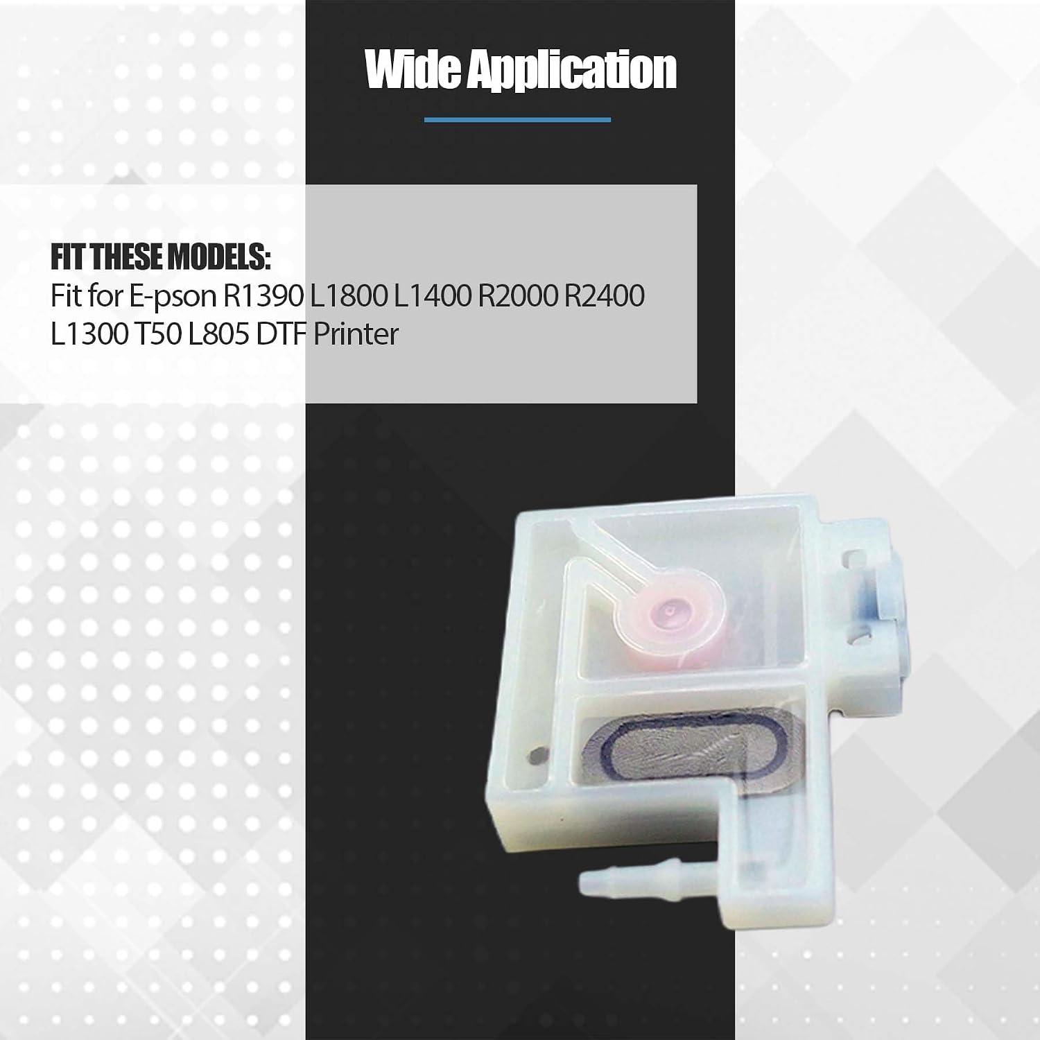 4 Pcs Printer Ink Damper Replacement for E-pson R1390 L1800 L1400 R2000 R2400 L1300 T50 L805 DTF Printer