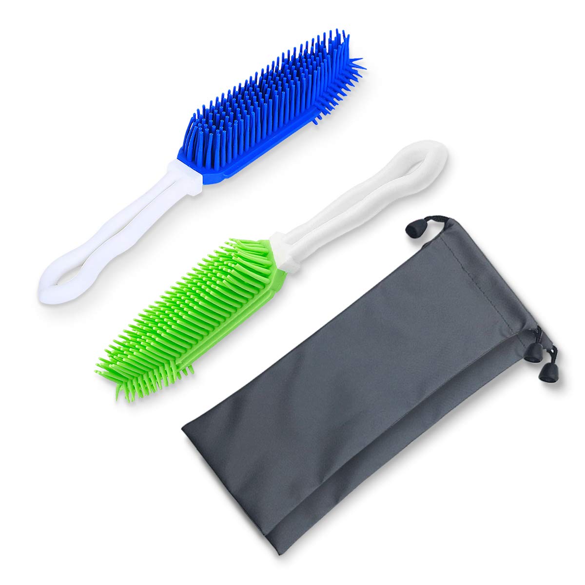XUDIR 2Pcs Pet Hair Remover Brush, Reusable Rubber Brush
