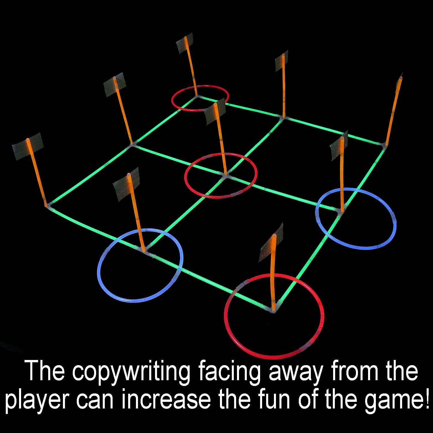 Naklejka 3 w 1 z pierścieniem startowym Tic Tac Toe gra wewnątrz i na zewnątrz dla dorosłych rodzin, zabawa kemping, podwórko, gry karnawałowe lub akademik dla wszystkich grup wiekowych