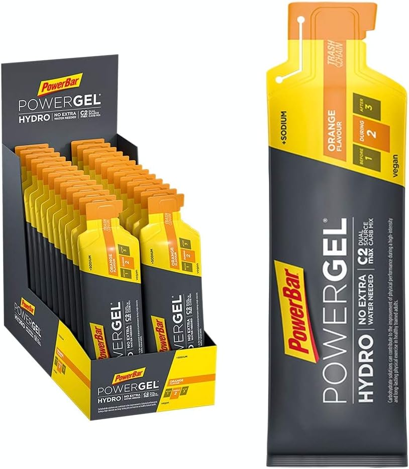 PowerBar PowerGel Hydro Orange 24x67 ml - High Carb Energy Gel + C2MAX