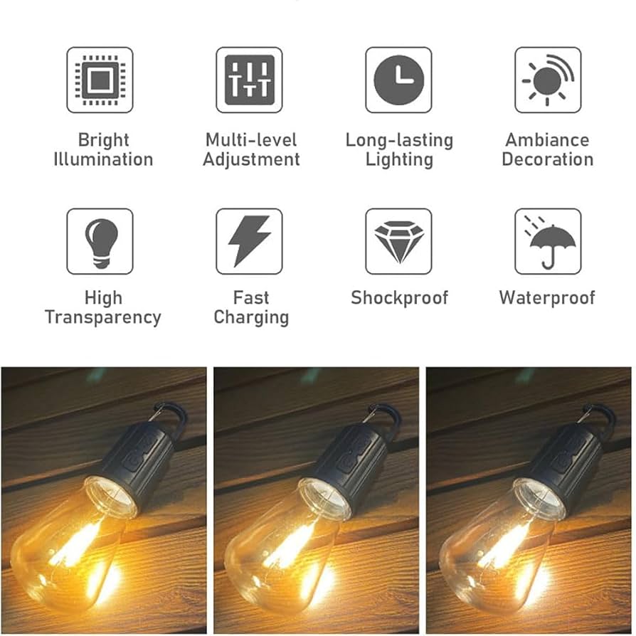 明るい 小型 吊り下げフック 段階調光 連続点灯250時間 4色切替
