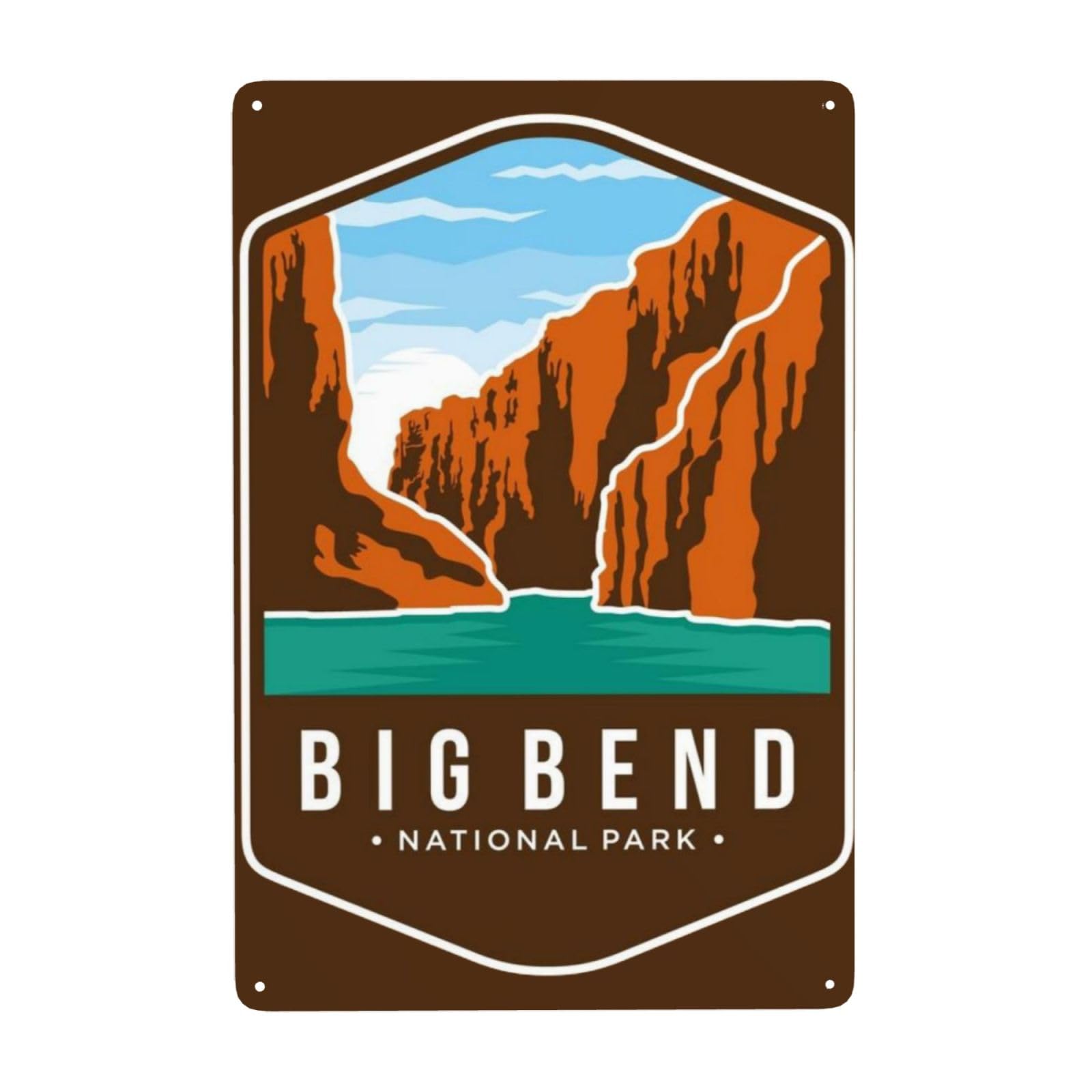 Big Bend National Park Tin Signs Funny Vintage Tin Signs National Park Decor For Vintage Man Cave Garden Club Poster Retro 8x12 Inch