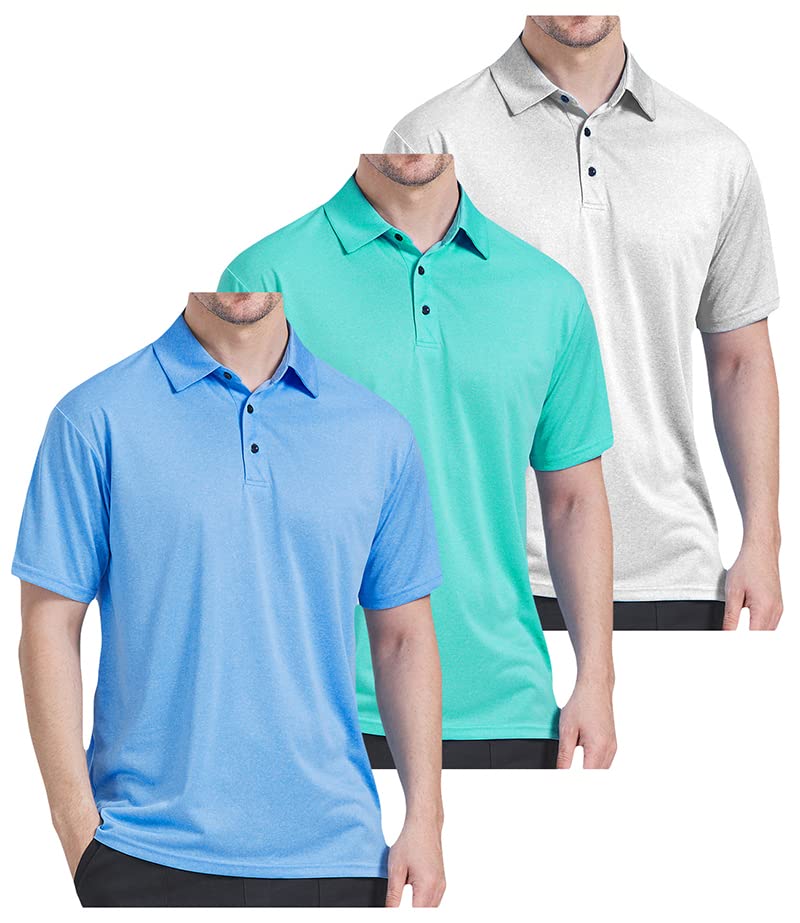 3 Pack Polo Shirts for Men Dry Fit Performance Short Sleeve Golf Polo Shirts2