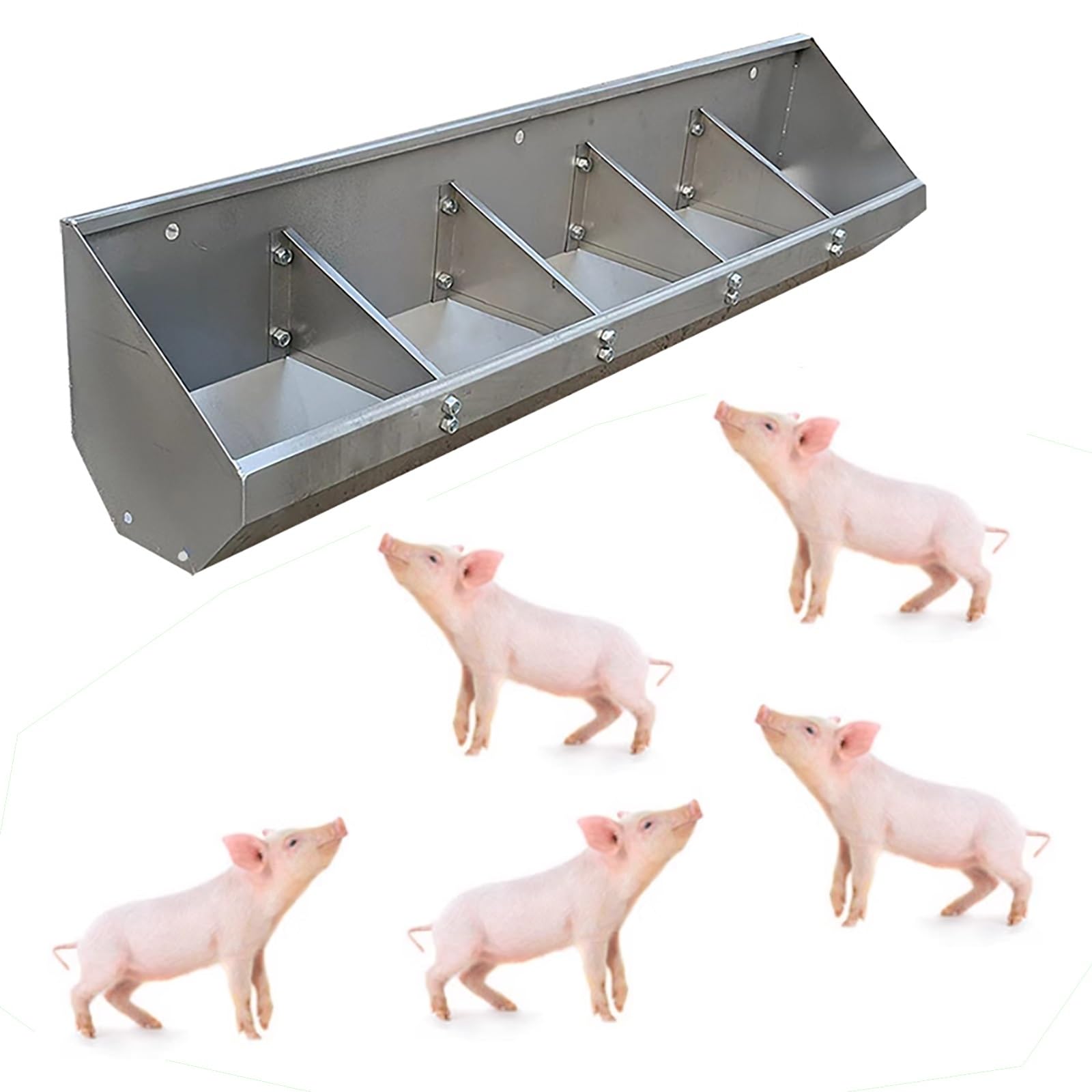 Futtertröge für Nutztiere/Schweinehaltung/Ställe/Bauernhöfe, lang 70 90 120 150 180 cm 2 m Schweinefutter- und Heufuttertrog, robuster Geflügel- und Schweinetrog, leicht zu reinigen (Size_NA