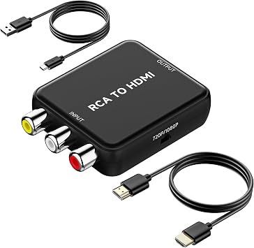 RCA to HDMI Converter, AV to HDMI, Composite to HDMI Adapter