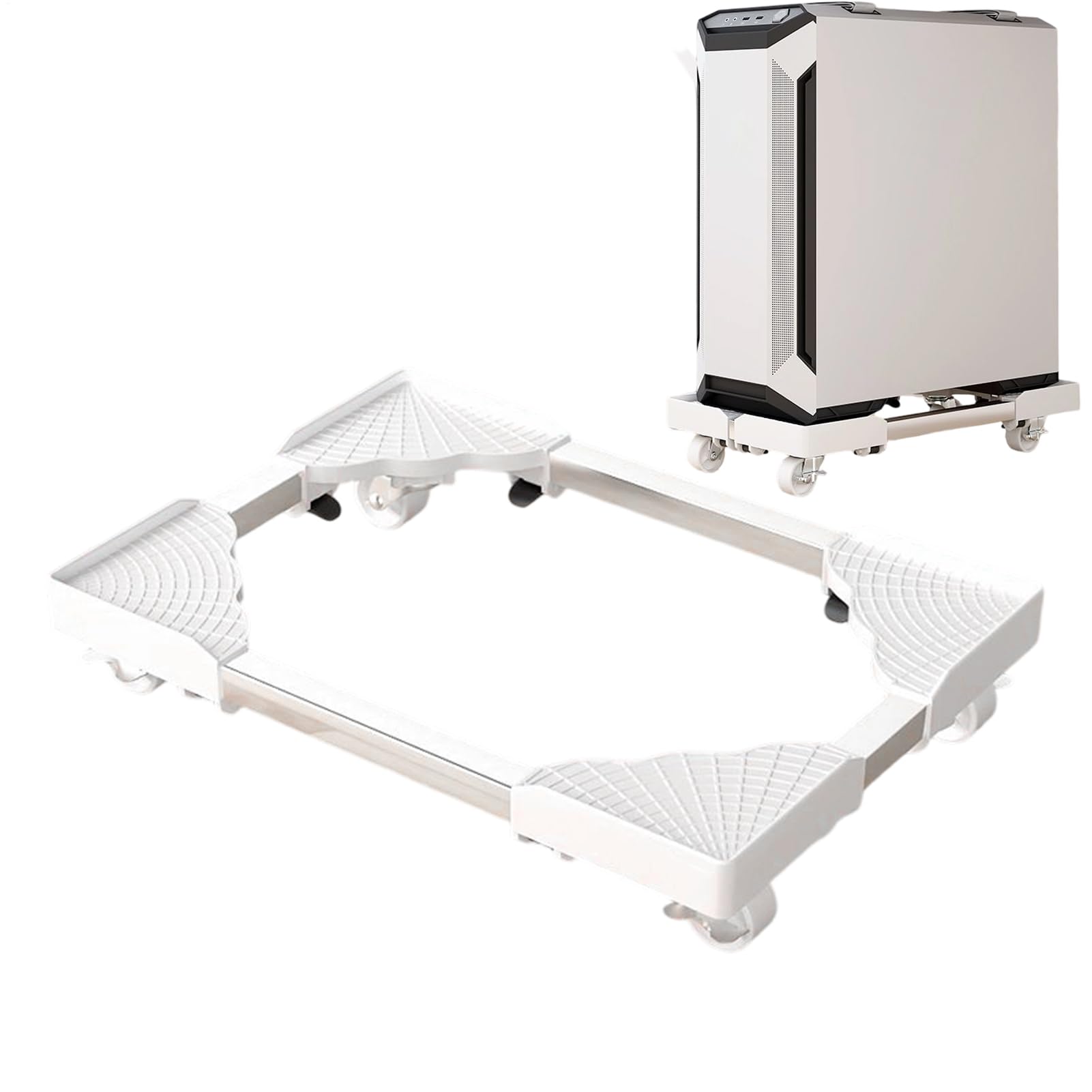 Support d'ordinateur extensible et tour mobile réglable pour unité centrale de bureau