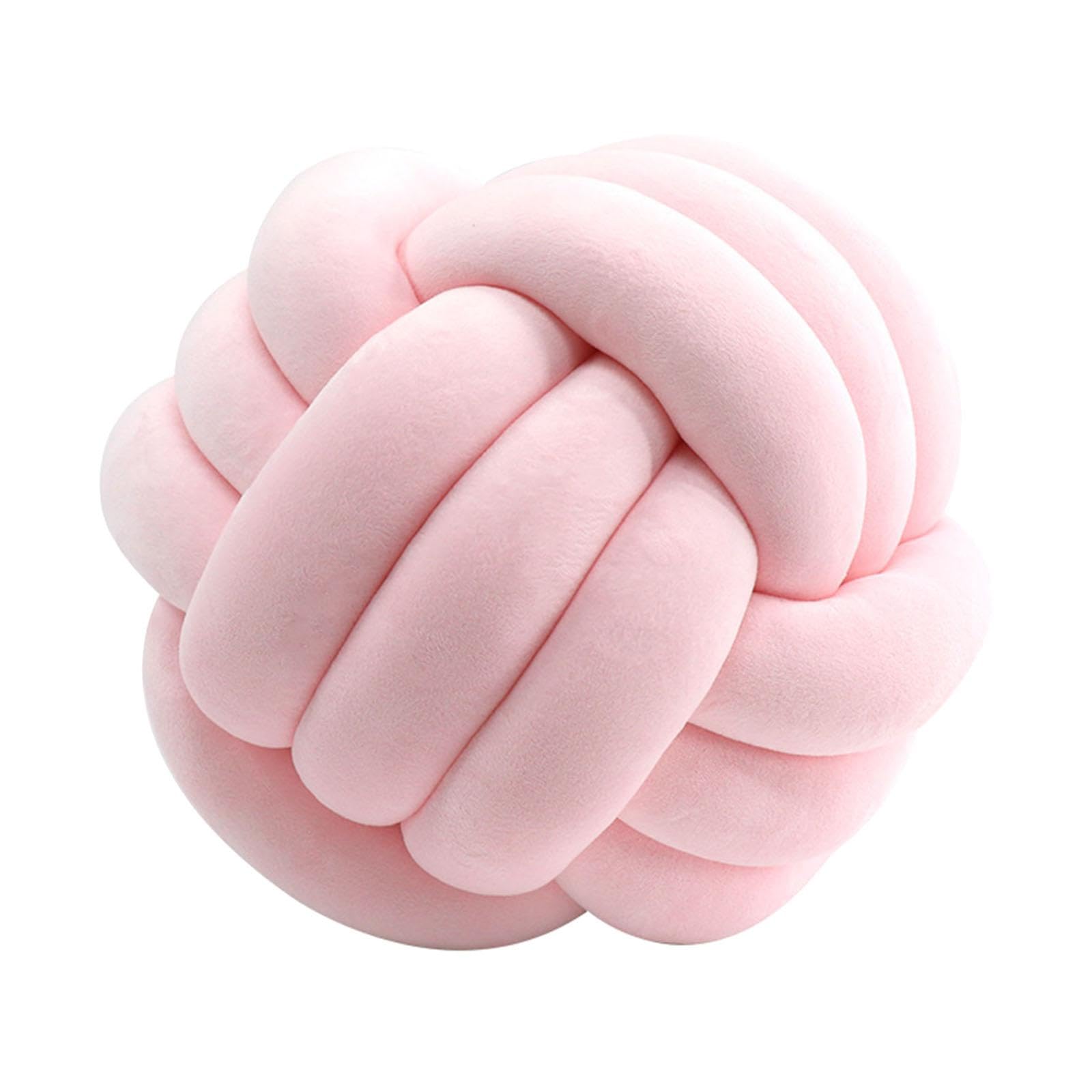 Knot Pillow Ball Thick Comfortable Knotted Pillows for Living Room Home Sofa Light Pink| Home & Garden|Home Dacor|Pillows-image-38