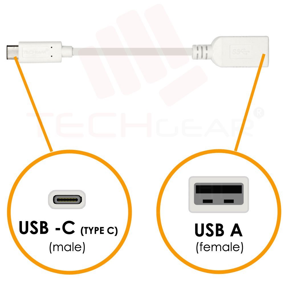 TECHGEAR Cavo Adattatore OTG USB 3.1 Type-C Per OPPO Reno, Find, A E Pad – Connettore Reversibile Fino A 10 Gbps - 2