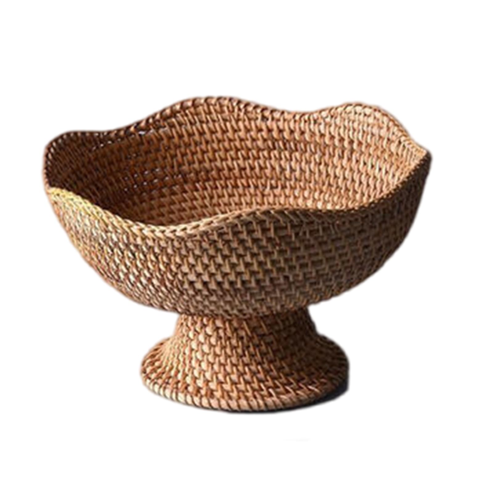 Kalttoy Multicolor Handicraftsman Artisanal Flexible Treat Bowl Ventilated Serving Tray For Kitchen Countertop Fruit Display Storage Treat Bowl