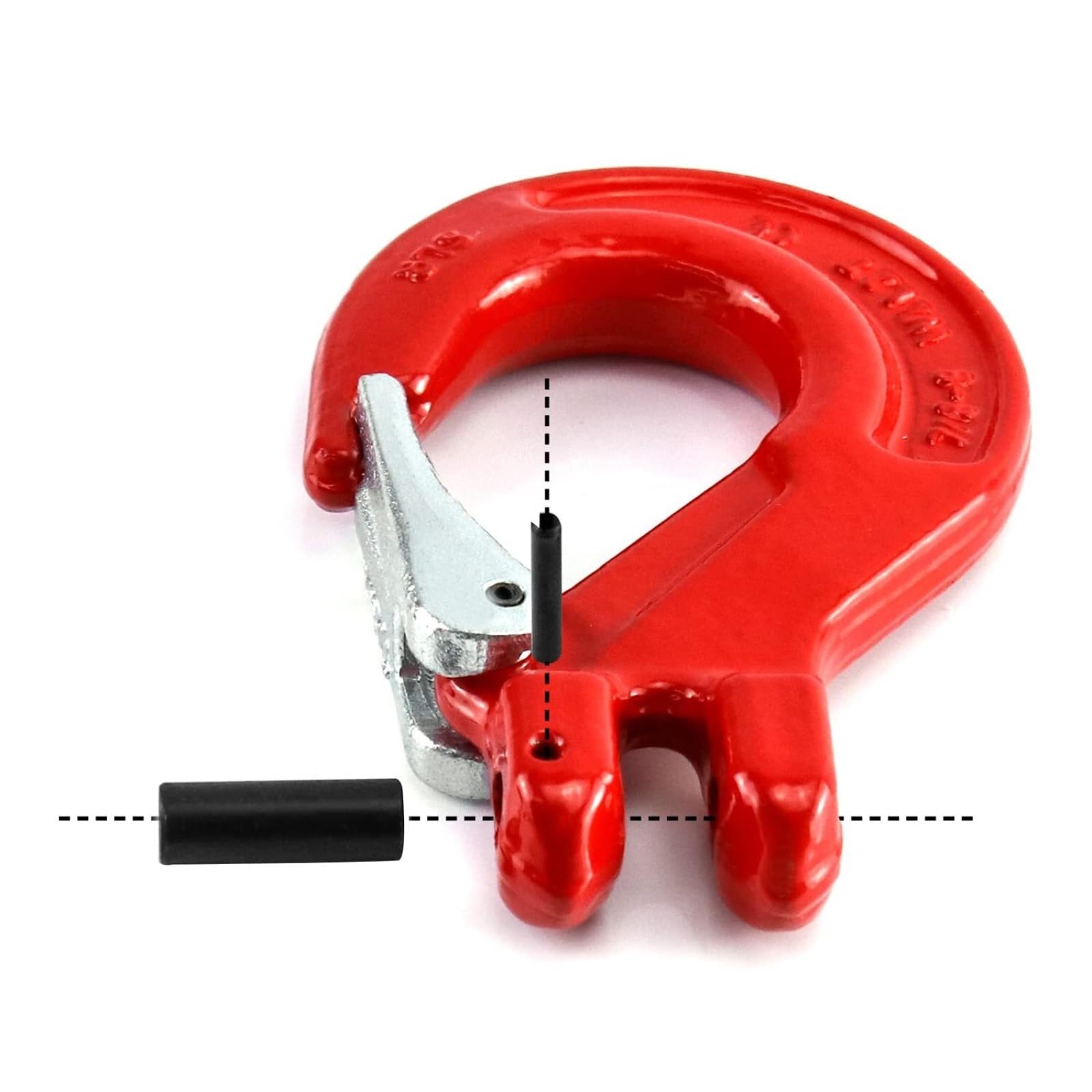 ganci Gancio scorrevole a forcella con chiusura, confezione da 1, limite di carico opzionale 1.12T-5.3T, acciaio legato forgiato a caduta grado 80 sollevamento(5.3T)
