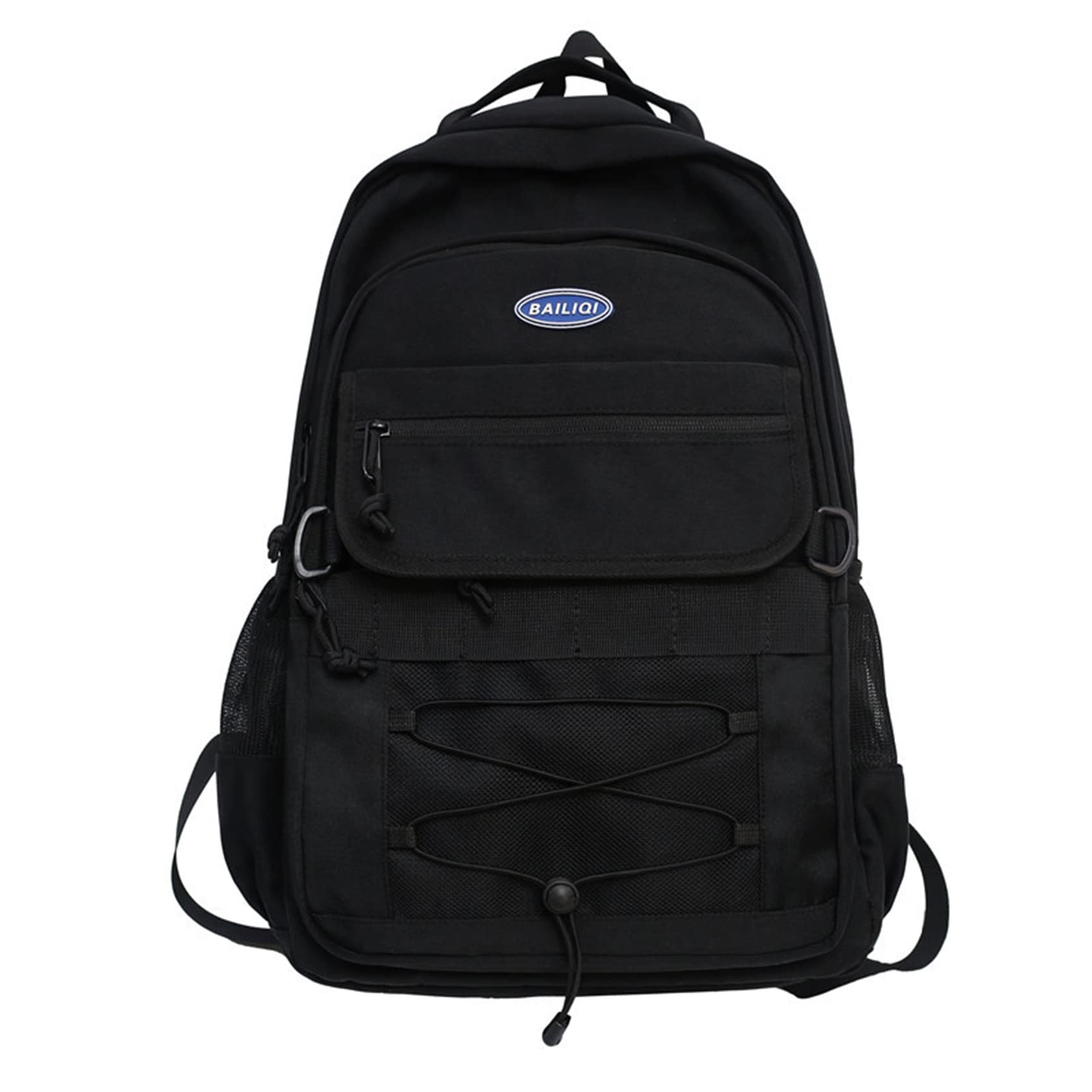 SAISEA Versatile Waterproof Backpack for Men,Women & Teens - Lightweight Travel Rucksack with Laptop Pocket - Causal Bookbag Computer Bag for College,Sports,Gym & Hiking-Stylish and Functional,Black