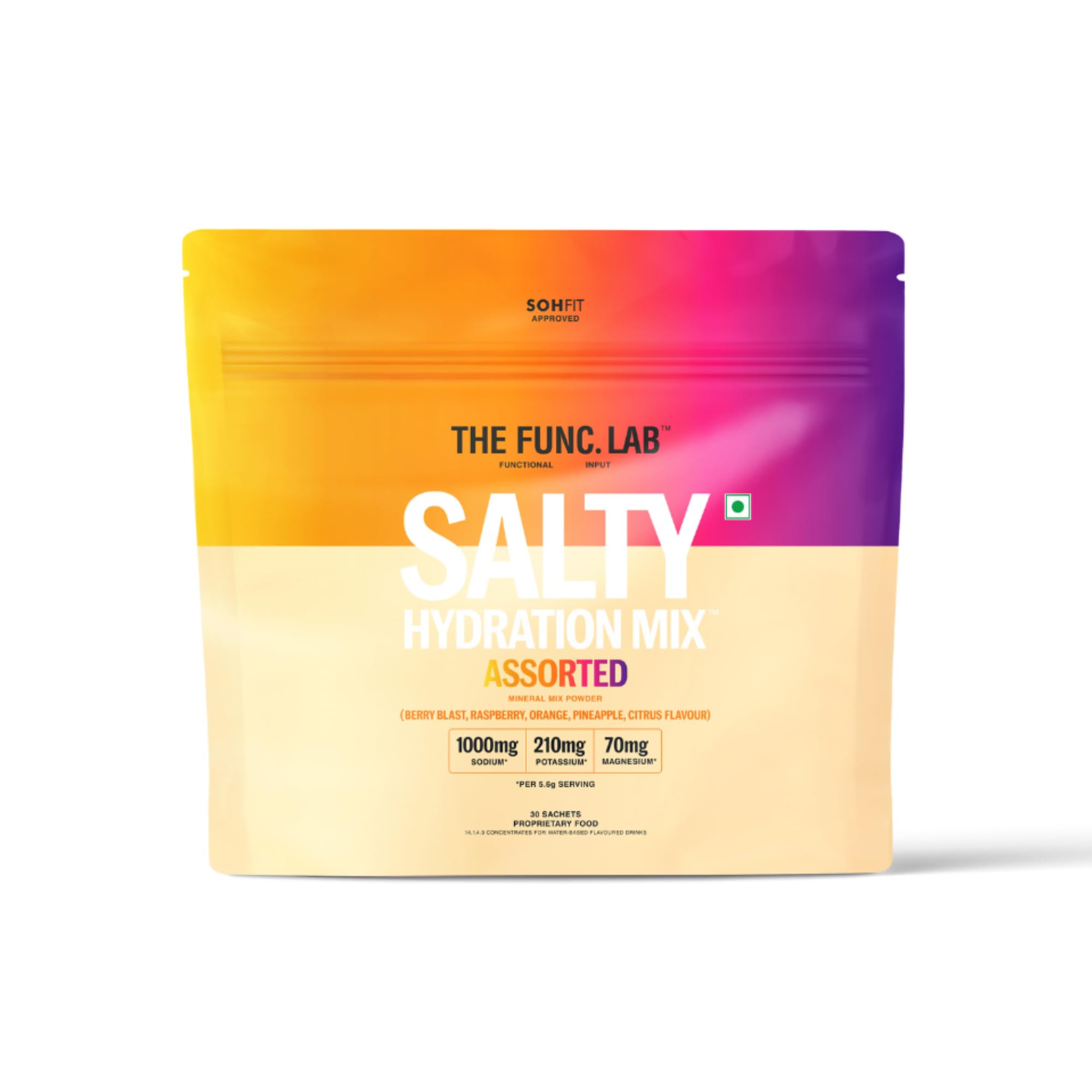 The Func. Lab Salty Electrolytes - Berry Blast | 30 Sachets | Instant Hydration Powder with Sodium, Potassium, Magnesium | Sugar-Free, No Preservatives | Instant Energy, Performance & Recovery Drink — Amazon image 29