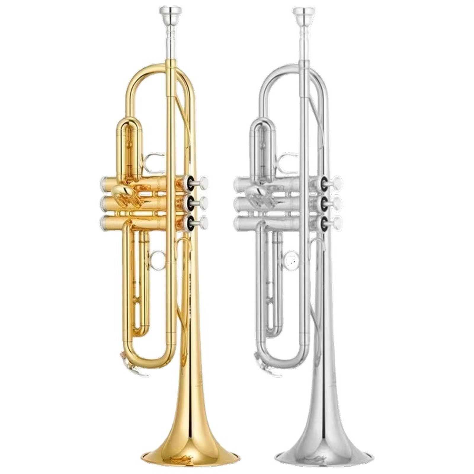 Tromba Standard Per Principianti Strumento A Tromba SI Bemolle Placcato Argento Esame Per Principianti Prestazione Professionale(B)