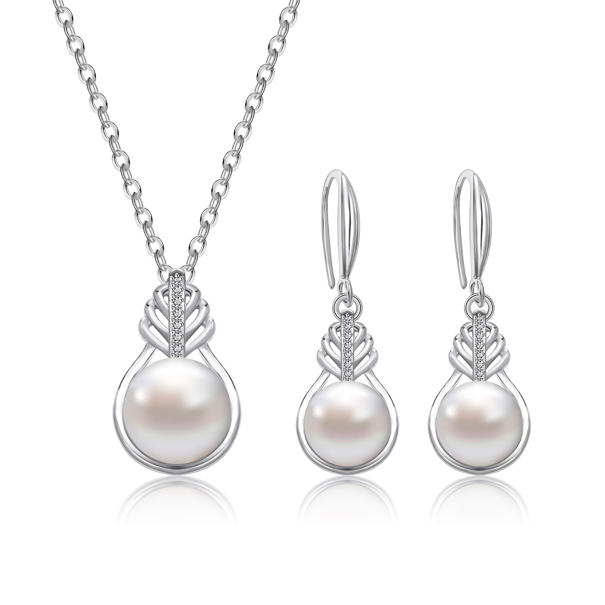 AILUOR Set Di Gioielli Di Perle Per Le Donne, Collana E