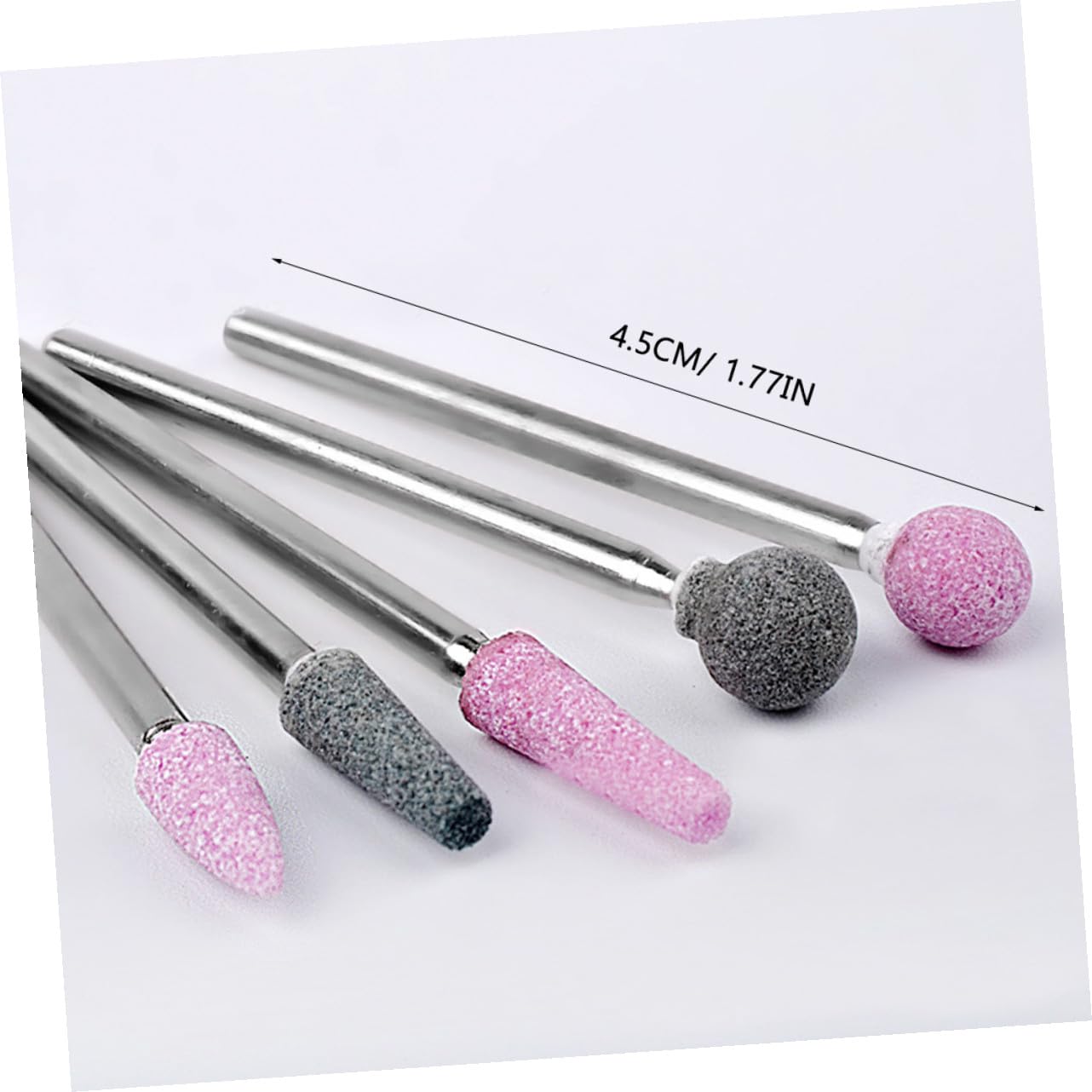 Healeved 5pièces Lot de Embouts de Ponceuse à Ongles Coniques Ronds Kit Embouts de Ponceuse pour Manucure Outils de Manucure Artistique