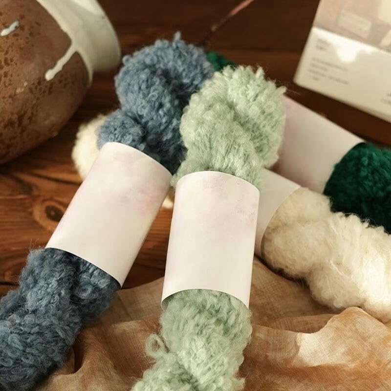 5/10/15/20 ovillos de 50 g de Hilo bouclé de Lana Suave, Hilo de Peso Medio para Tejer a Mano, para Bufandas, Gorros, suéteres y decoración del hogar de Ganchillo DIY